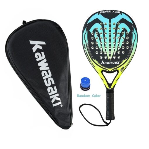 Raquette de Padel Kawasaki - Raquette de tennis oligface souple en fibre de carbone