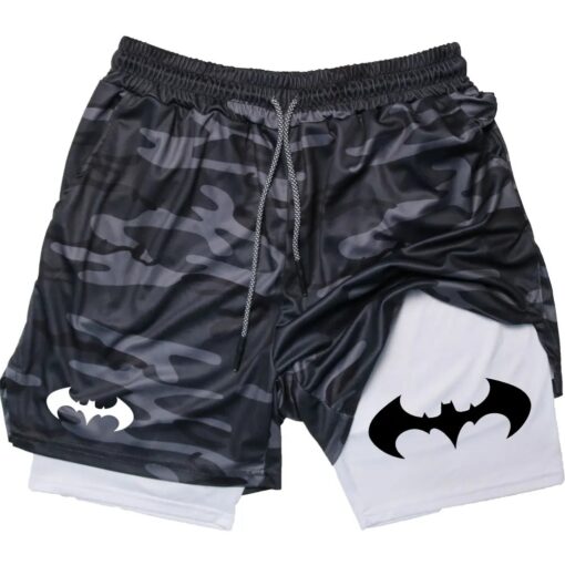 Short de padel de compression camouflage pour homme, impression chauve-souris Y2K, séchage rapide